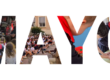 Letras de mayo con fotos dentro de diferentes actividades